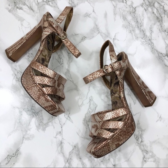 Sam Edelman Shoes - Snakeskin block heel stunning sandals